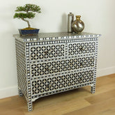 Mother of Pearl chest of Drawer sideboard Black